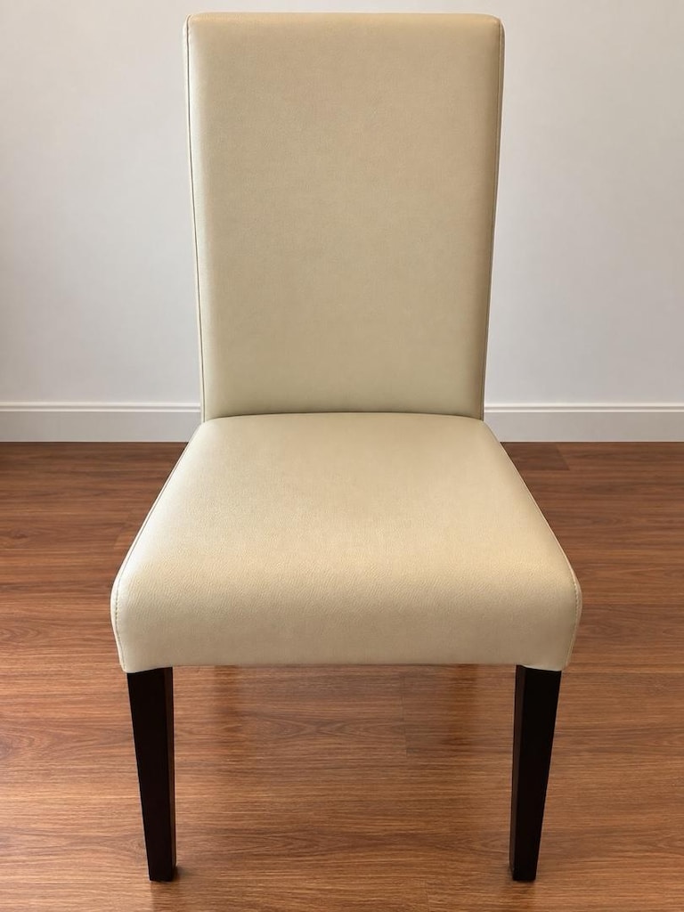 Açılır Yemek Masası + 6 Beyaz Deri Sandalye – Tertemiz, Çiziksiz - 4