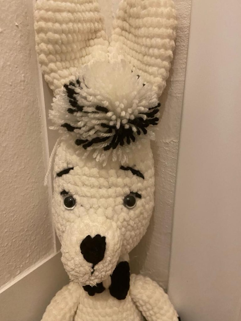peluş örme tavşan - 2