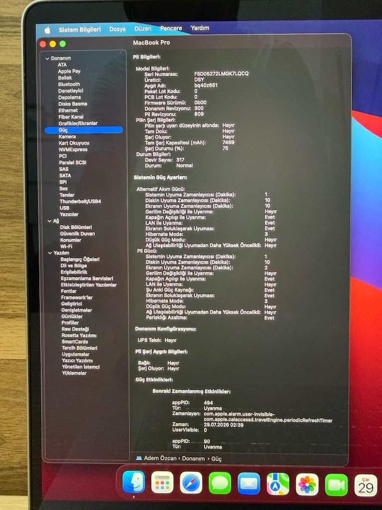 MacBook Pro / i7 / 16 inç / 16 GB Ram / 512 GB Ssd - 3