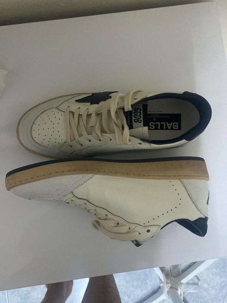 golden goose ballstar white black - 3
