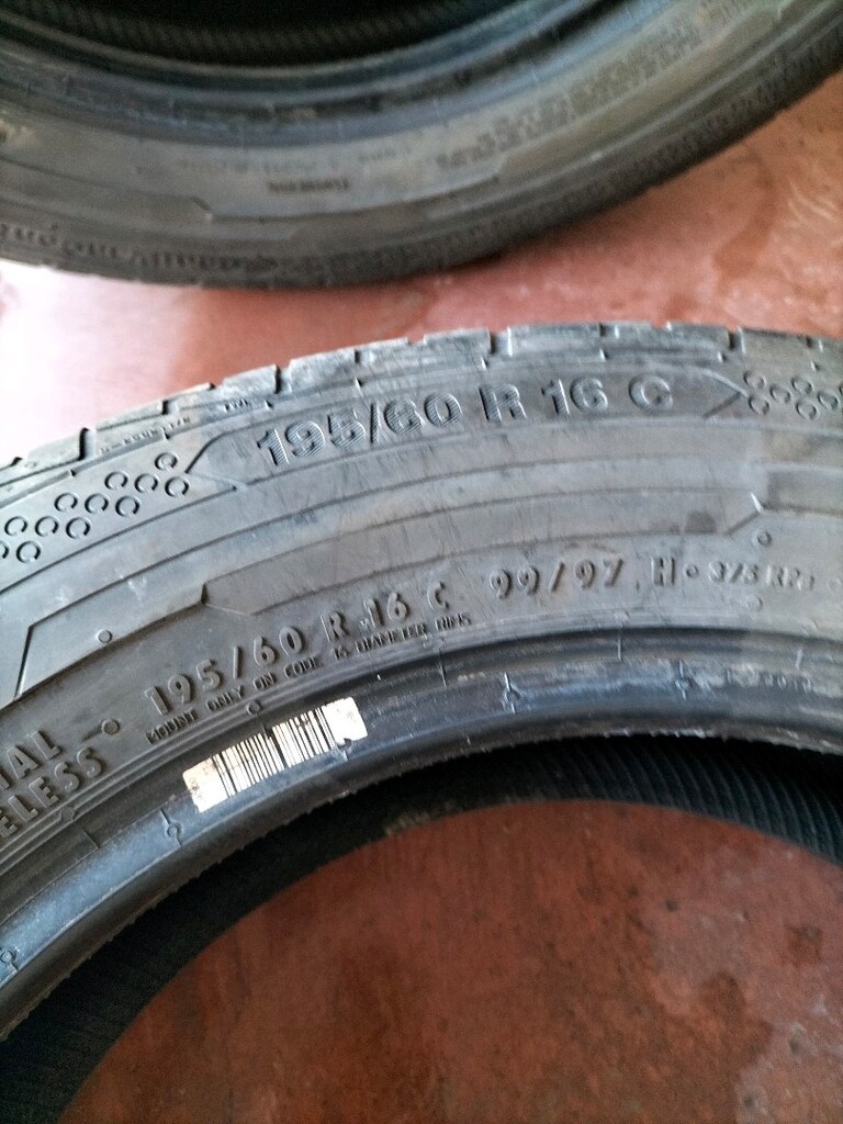 4 adet çıkma lastikler 195/60R16C sıfır gibi lastikler - 3