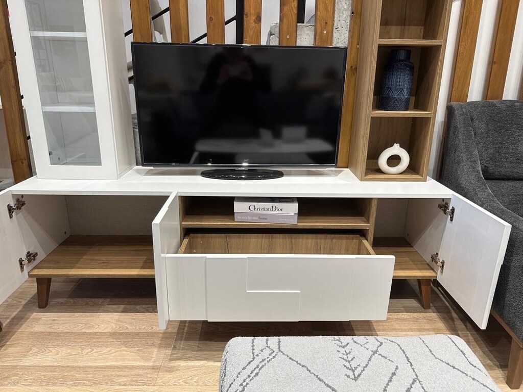 Sıfır.. Masif Mdf Ahşap 185 London Tv Ünitesi - 7