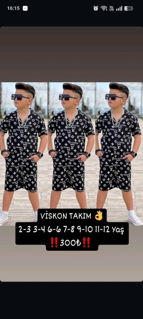 Erkek çocuk viskon takım