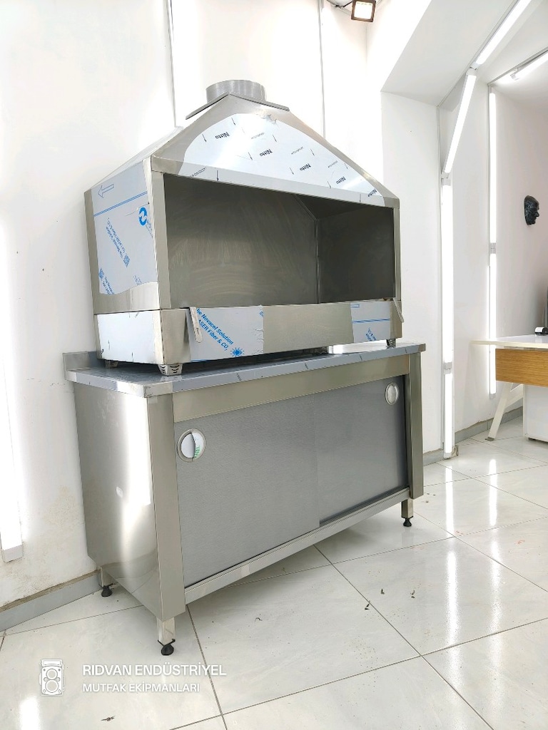 ocakbaşı mangal kömürlü ızgara ocak barbekü krom tezgah krom mangal - 12