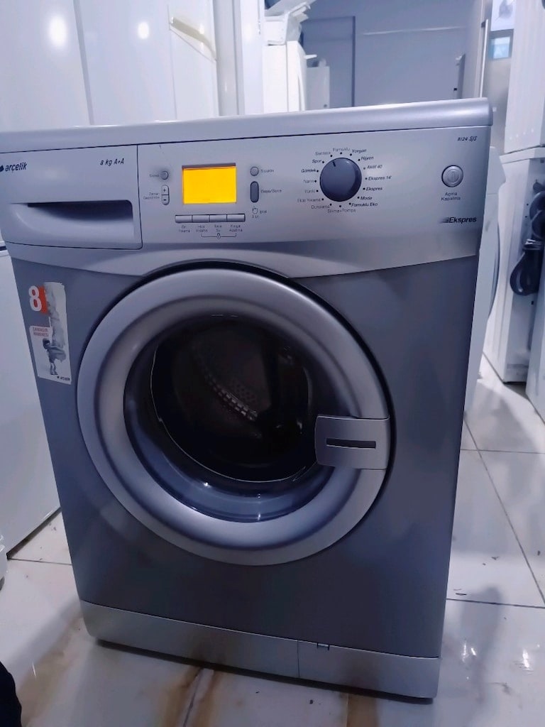 6.000 TL Etkin Arçelik gri 8 Kg yeni nesil çok temiz çamaşır makinesi - 8