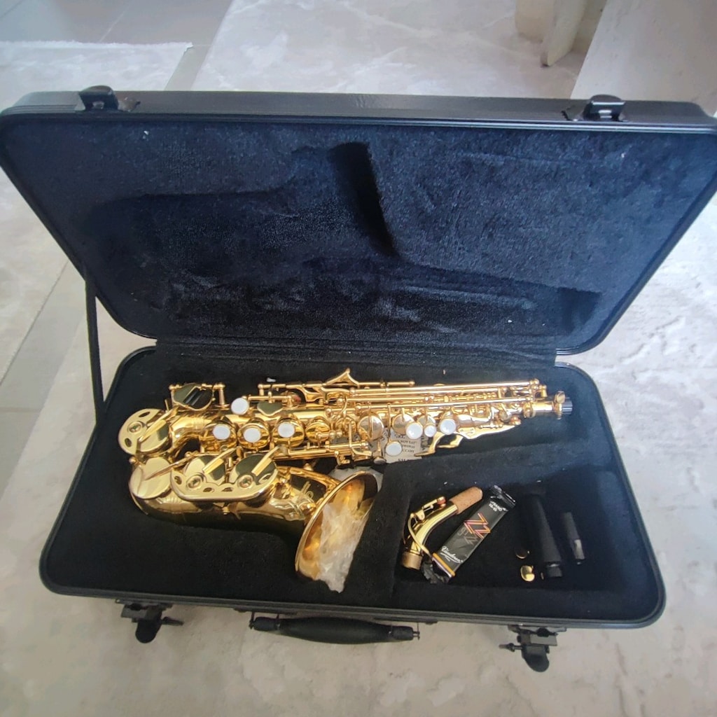 Jinbao Kavisli Soprano Saksafon + Yamaha 5C Ağızlık + Askı - 4