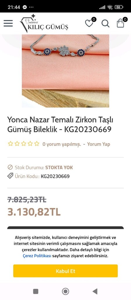 Gümüş kar tanesi ve nazar boncuğu - 6