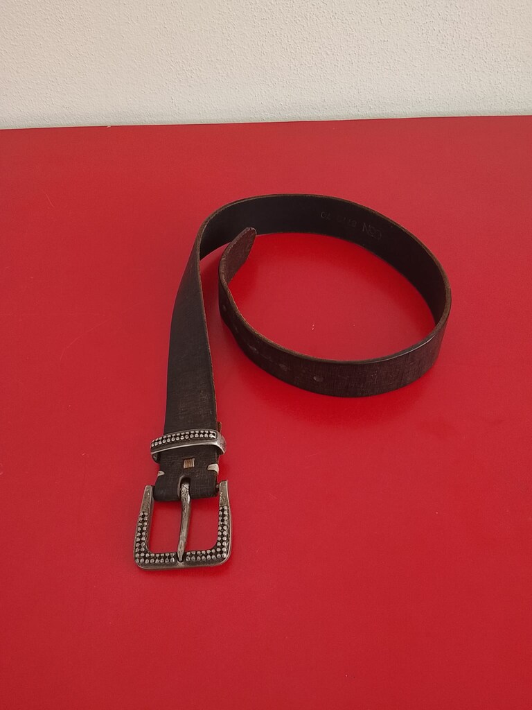 GÖN Deri Hakiki Siyah Vintage Kadın Kemer (70 Beden) - 2