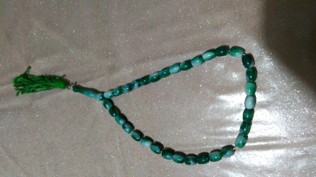 Yeşil renk 33 lük tesbih - 2