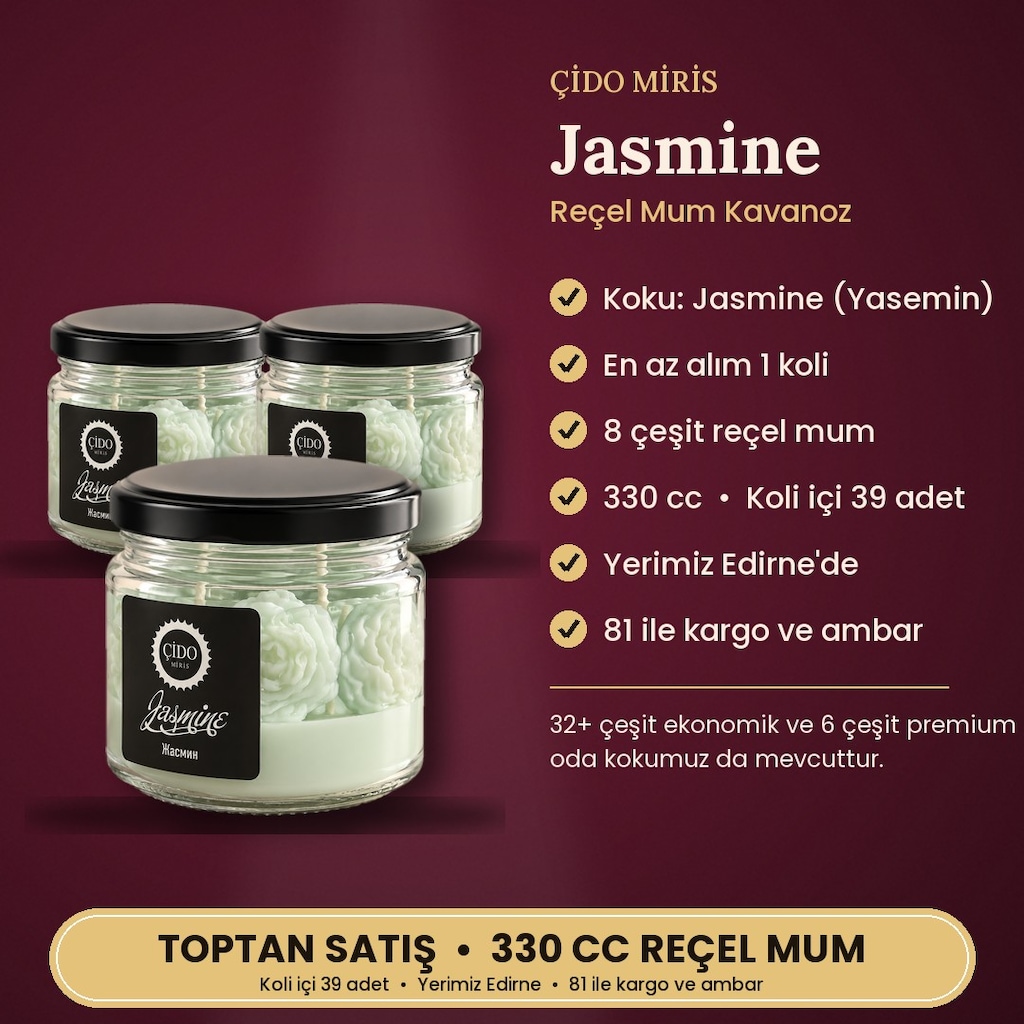 KOKULU MUM 330CC JASMINE ÇİDO MİRİS TOPTANCIDAN - 2