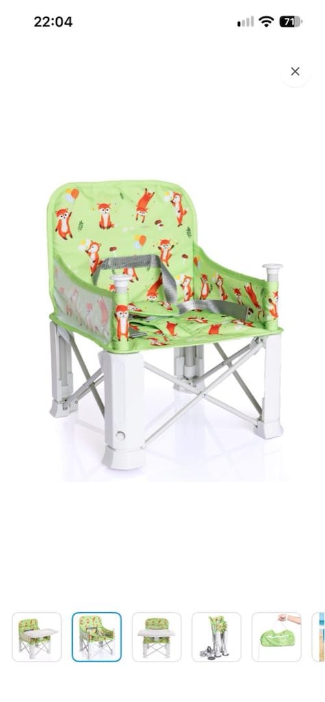 Katlanabilir Bebek Mama Sandalyesi – Yeşil - 4