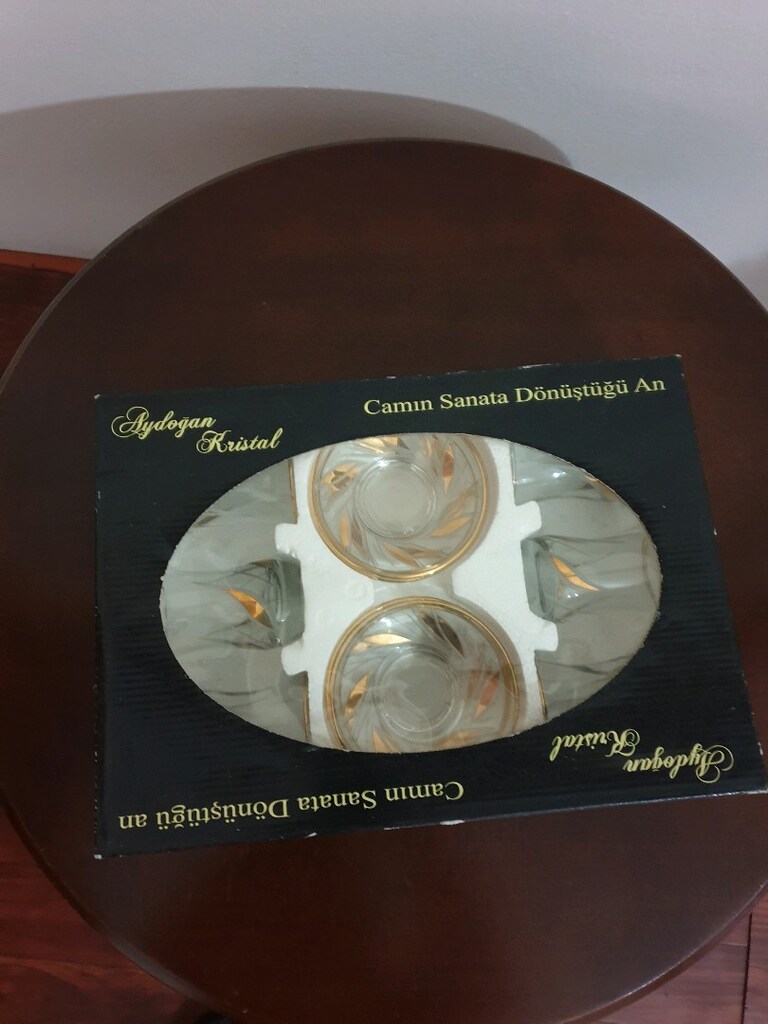 Sarı yaldızlı çay bardak seti - 2