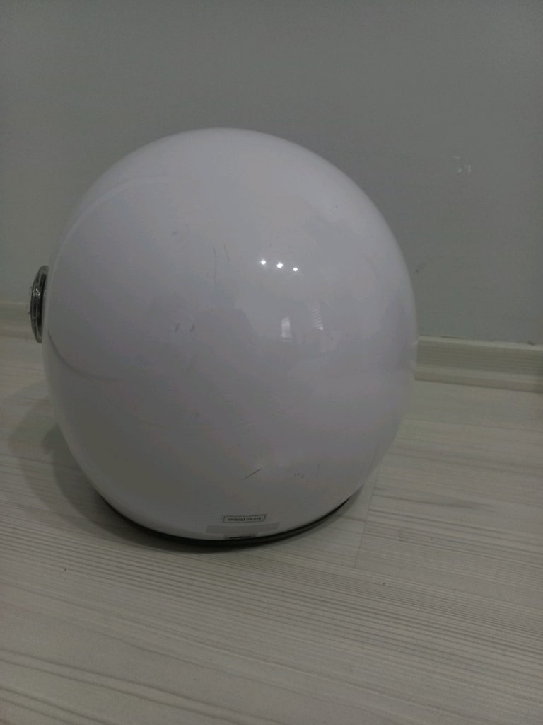 Beyaz çene korumasız yarım kask - 3