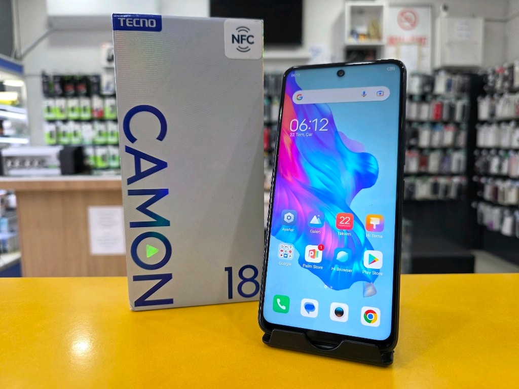Tecno Camon 18, 128GB 6GB Ram. Hatasız. Siyah Renk. NFC'li - 2