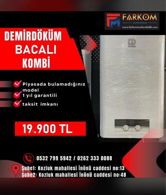 Bacalı kombi.Piyasada bulamadığınız 1 Yıl Garantili kombi.