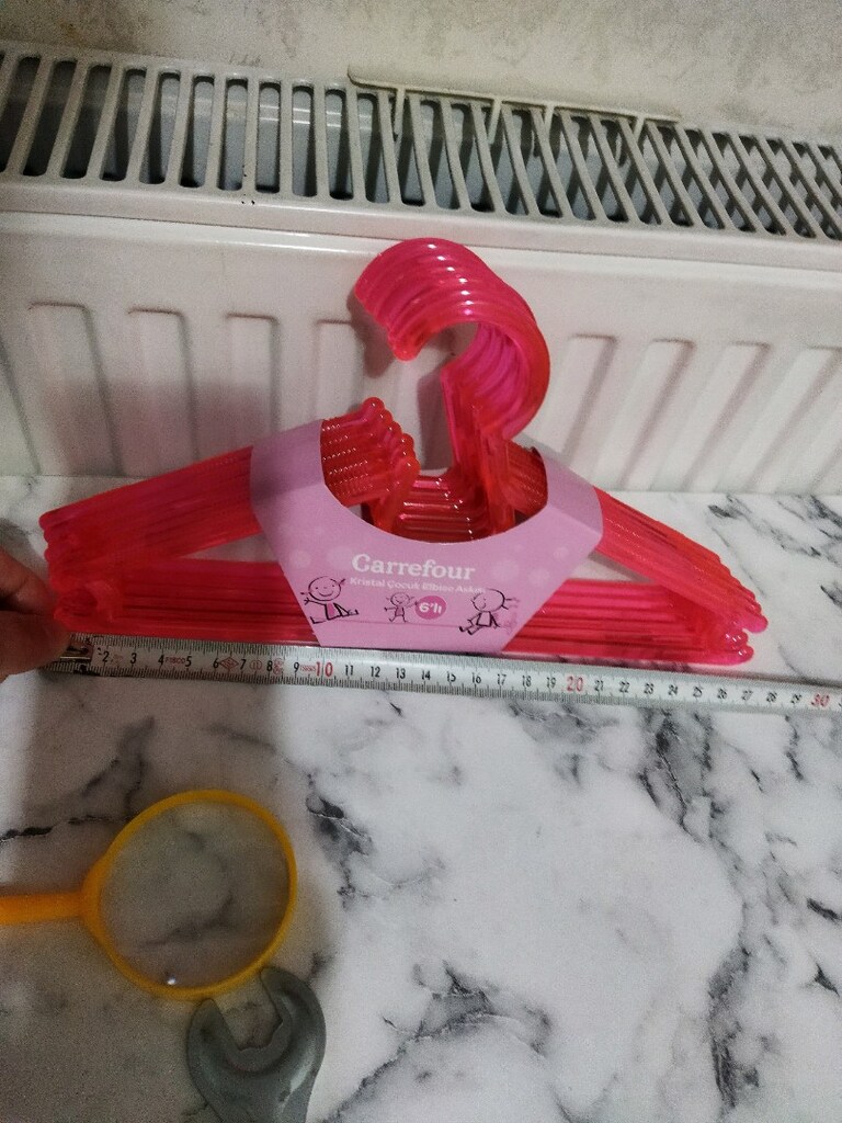 Canlı pembe çocuk askı seti büyüteç ve tamir anahtarı - 14