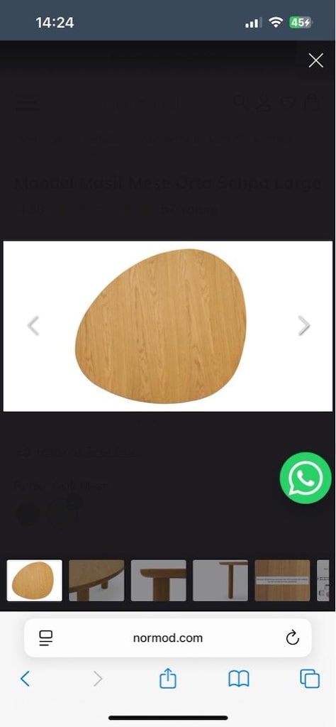 Normod masif meşe orta sehpa normod - 2