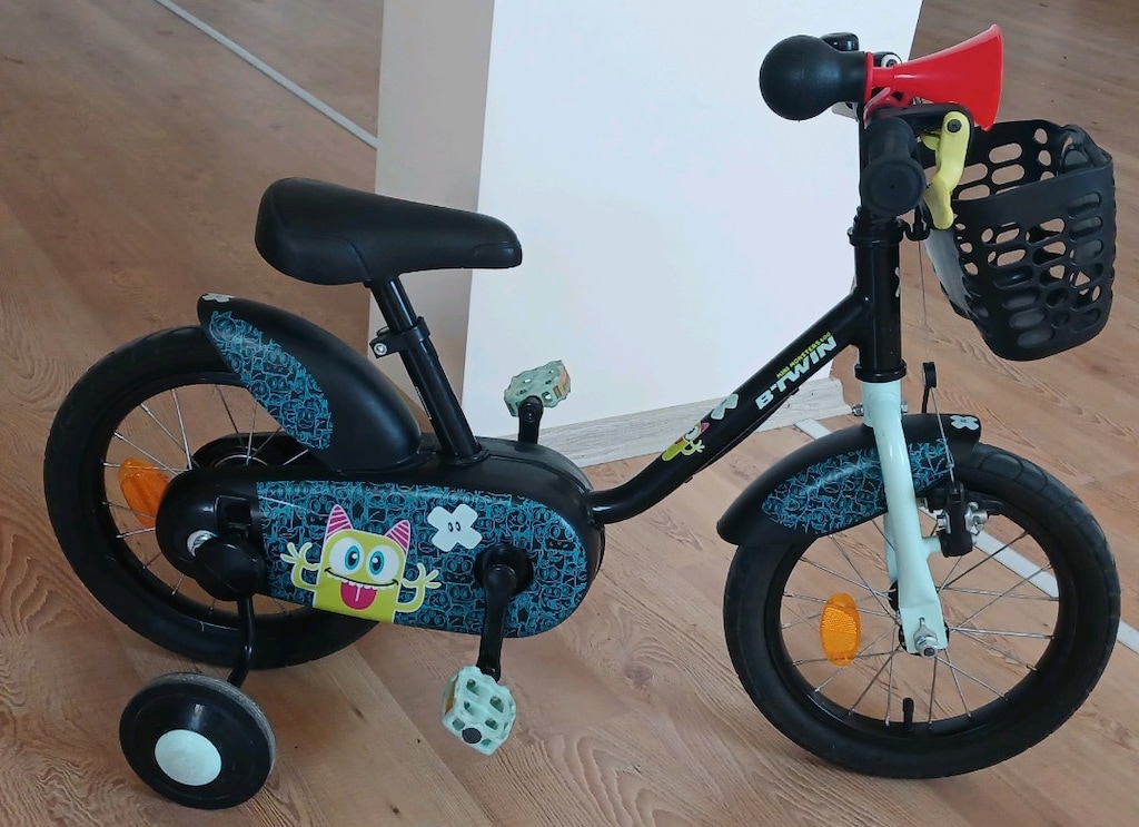 btwin çocuk bisikleti 14 jant Decathlon YENİ GİBİ Ön Sepetli - 9
