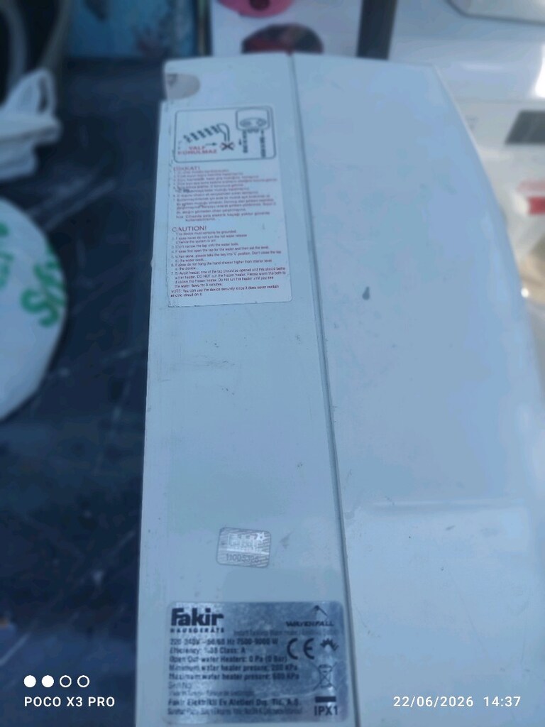 Fakir marka elektrikli şofben 3 kademeli - 4