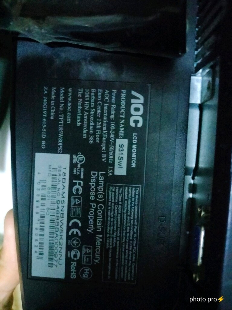 monitör AOÇ 18'5 inç ekran sorunsuz temiz - 5