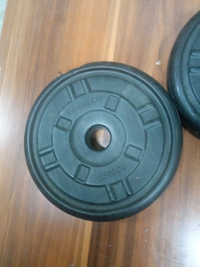 2x10 Kg toplam 20 kg Dambıl kauçuk çift kol - 10