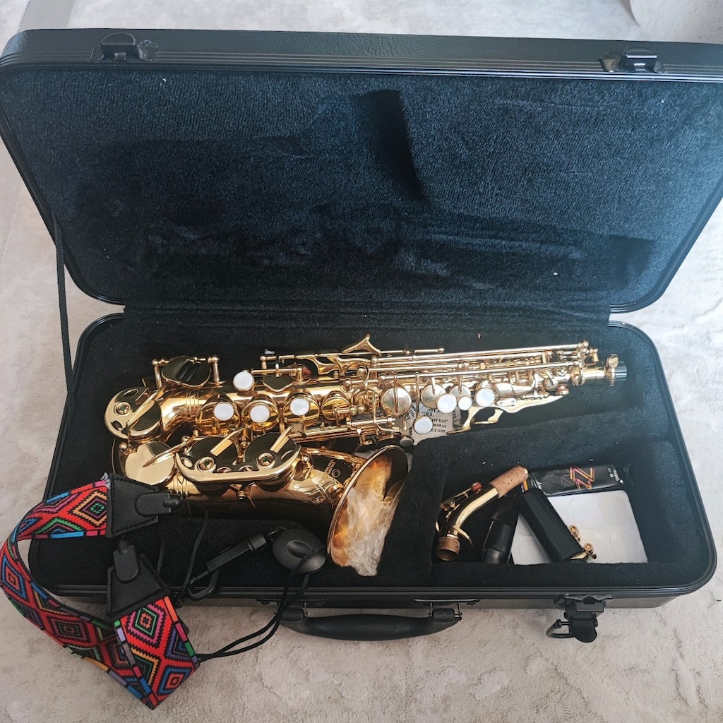 Jinbao Kavisli Soprano Saksafon + Yamaha 5C Ağızlık + Askı - 8