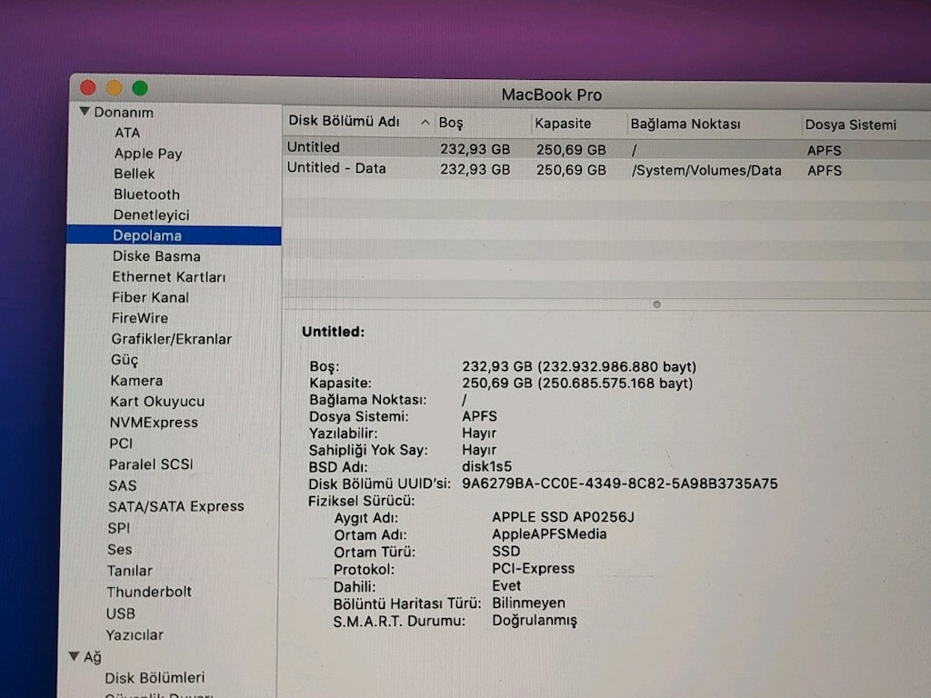 MacBook PRO 2017 TOUCBARLI 8GB RAM 256GB SSD TERTEMİZ - 5