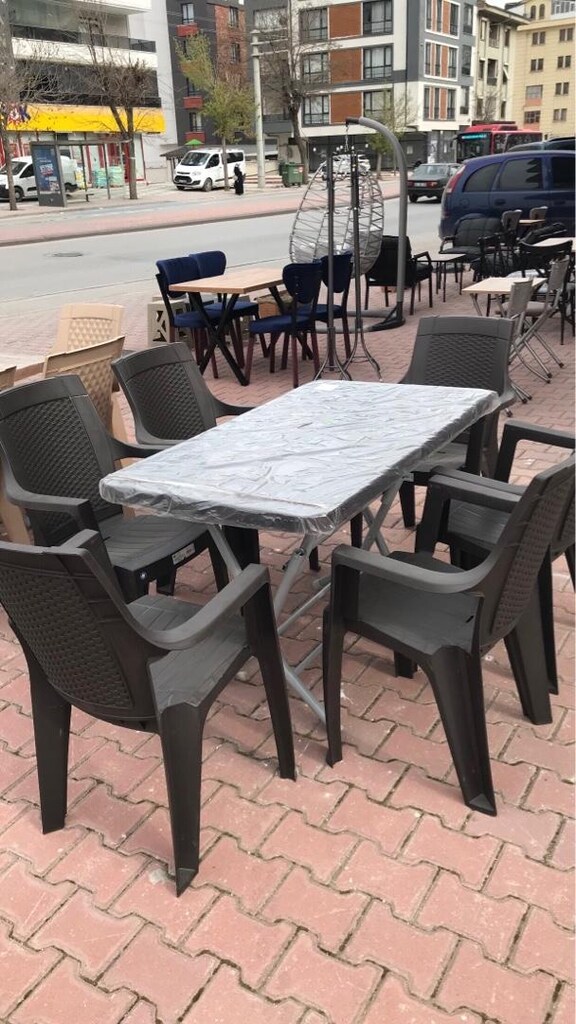 plastik masa sandalye takımı sıfır ürün - 4