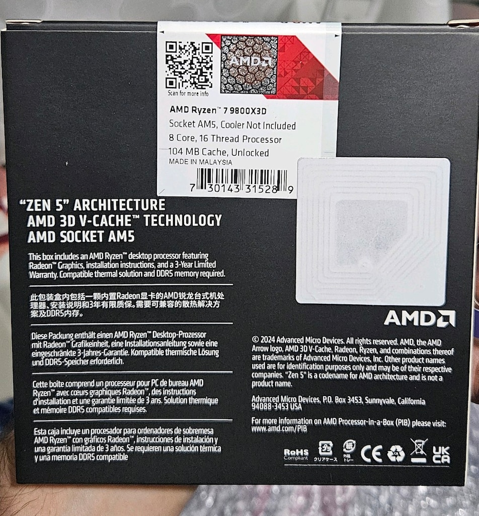 AMD Ryzen 7 9800X3D – SIFIR / KUTULU - 3