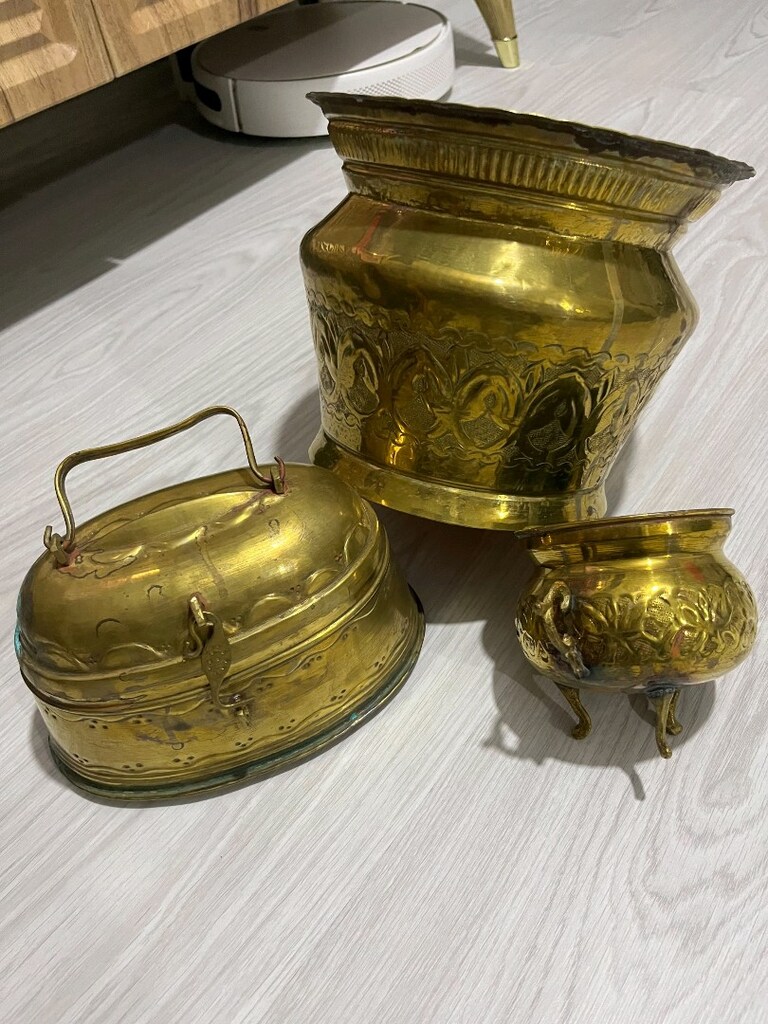 antika pirinç banyo seti ve çeşitli ürünler,oyuncaklar - 5