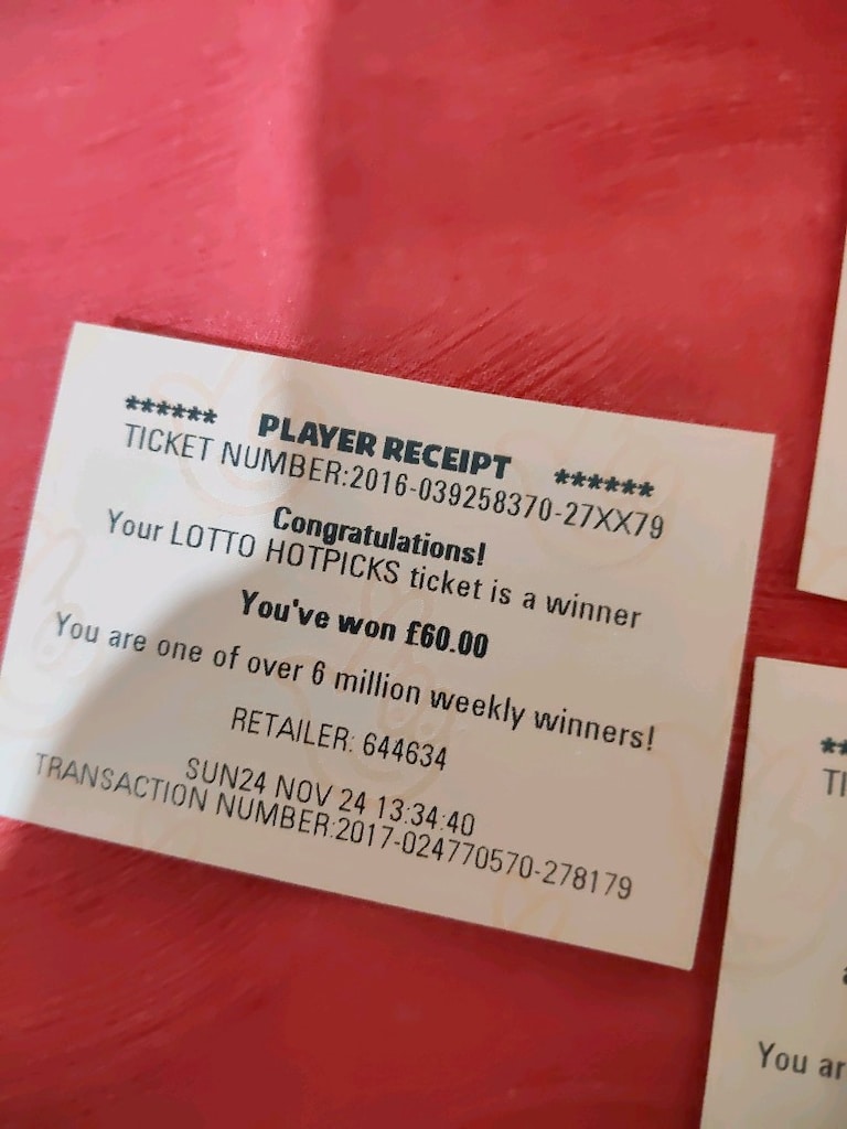 İngiltere National Lottery £60 Kazanan Orijinal Biletleri | 3'lü Kolek - 2