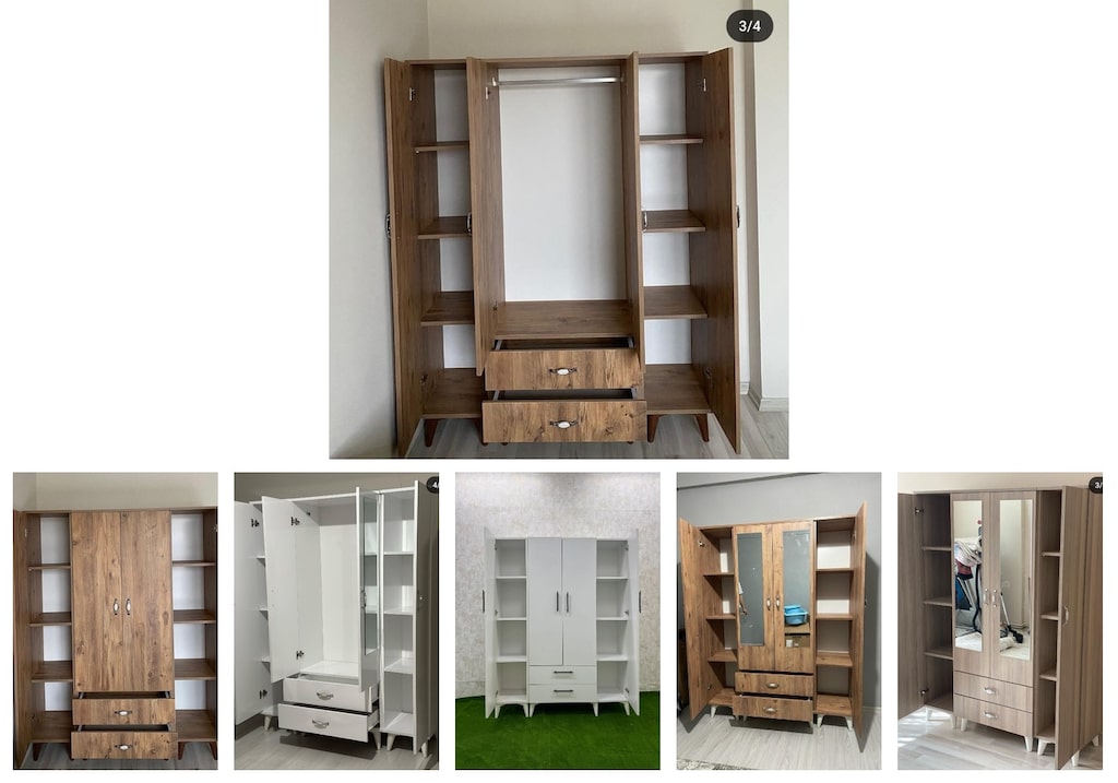 4 kapaklı elbise dolabı ejlqicvqht - 6