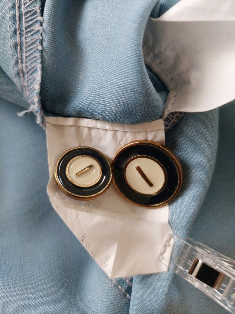 ZÜHRE apoletli denim model mavi pardesü - 13