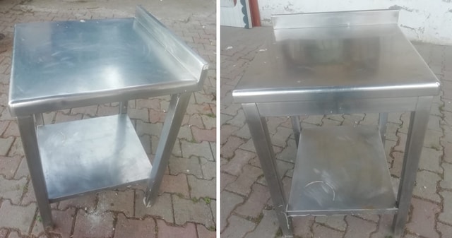 Krom paslanmaz tezgah 1 adet ürün dosta gider ürün temiz ve sağlamdır - 2