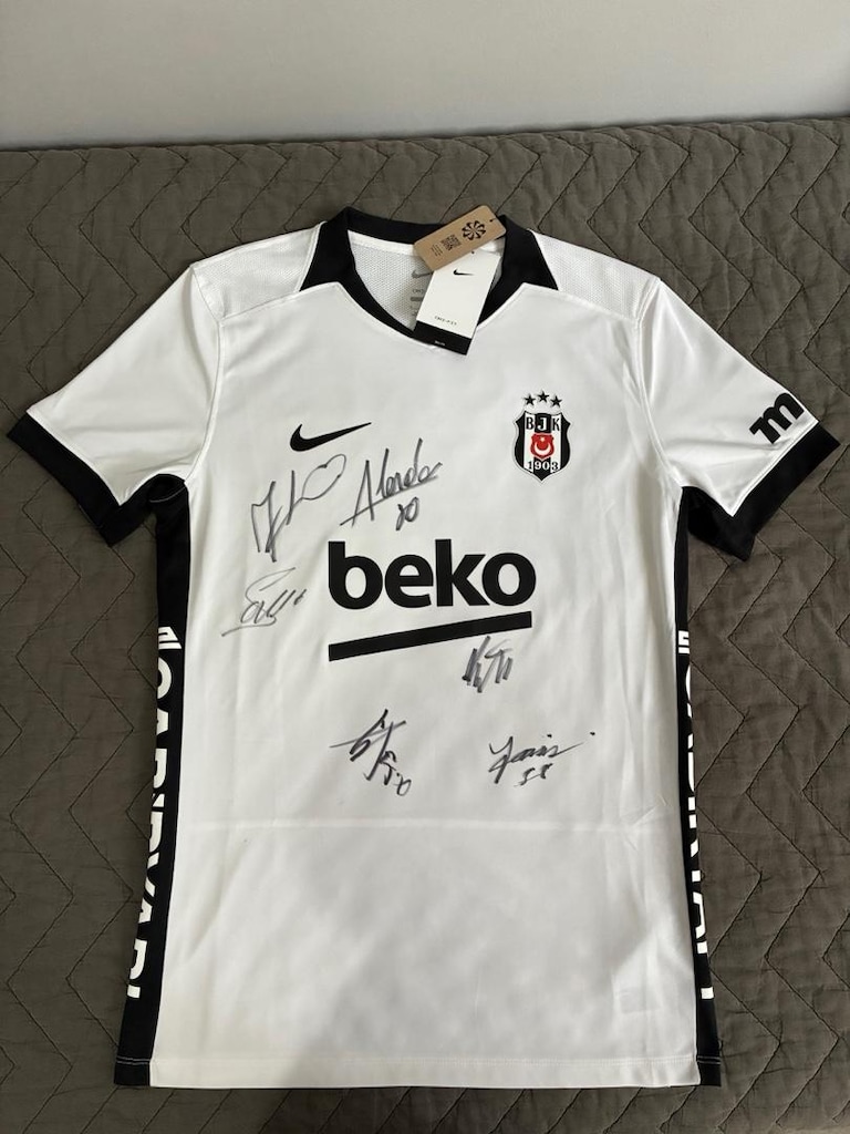 BEŞİKTAŞ YENİ SEZON ISLAK İMZALI FORMASI BEYAZ BJK - 5