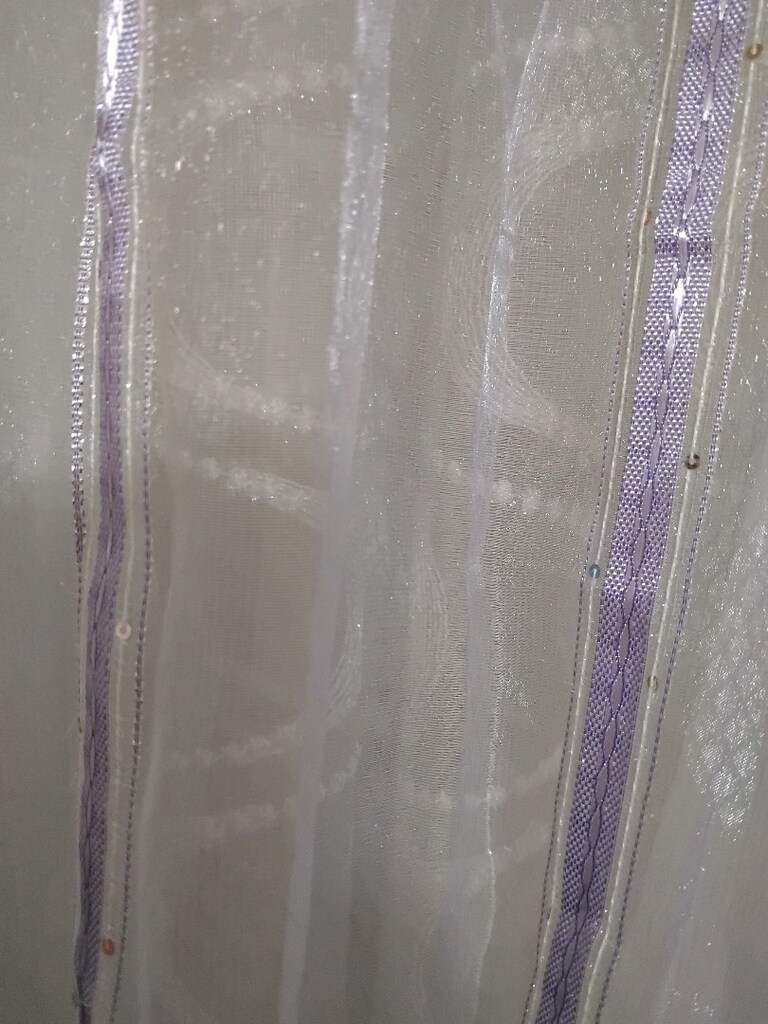 500/260 cm tül beyaz ,mor çizgili - 13