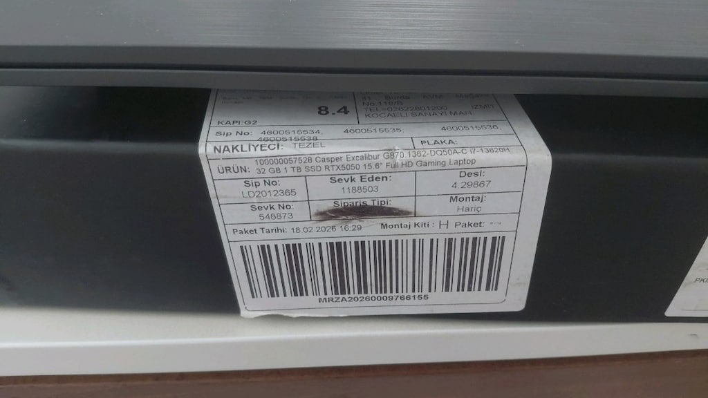 casper excalibur g870 1362 DQ50-C İ7 - 2