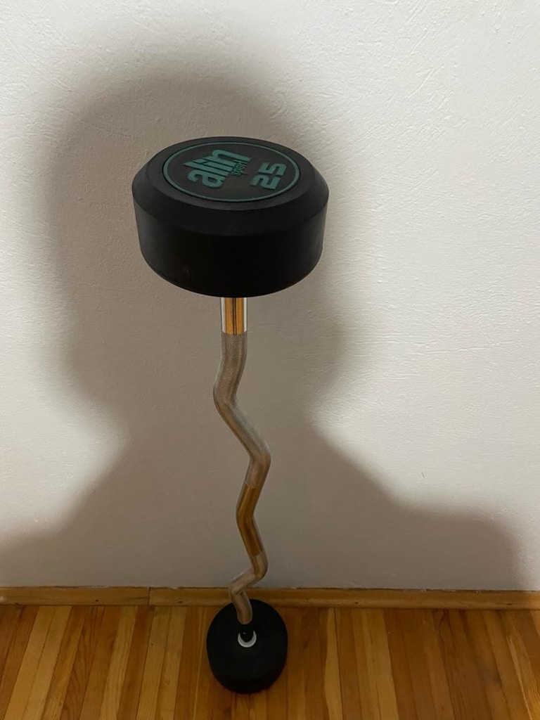 Profesyonel Kauçuk Z Barbell, Düz Barbell - 3