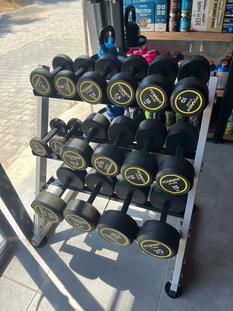 2,5-20 kg Dambıl seti ve stand - 3