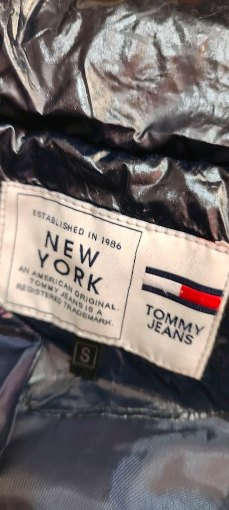 Tommy Jeans parlak koyu lacivert şişme mont. - 9