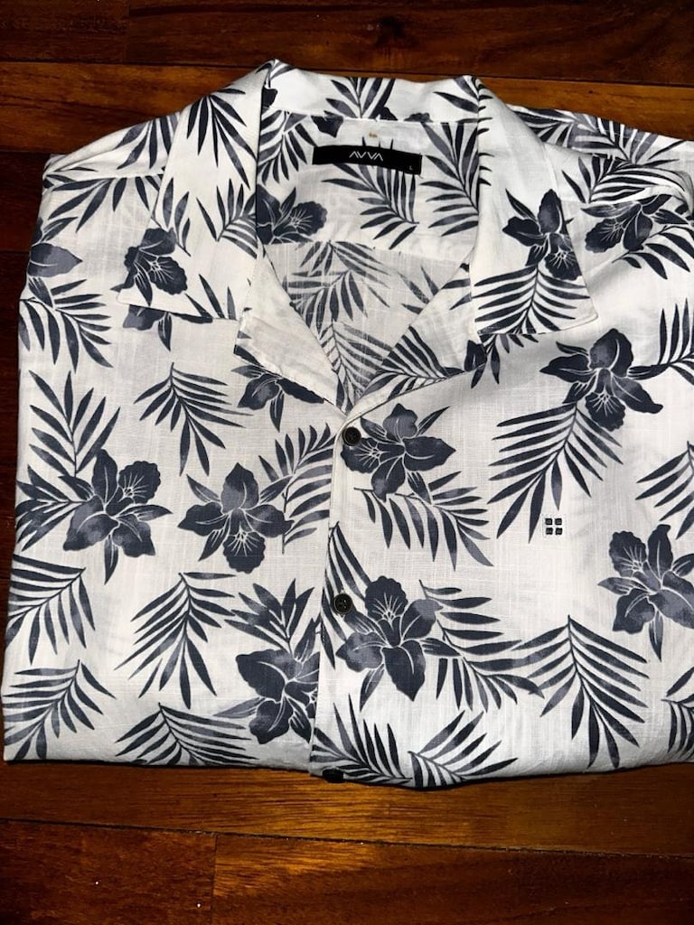 AVVA Çiçek desenli Hawai model kısa kollu Tshirt - 5
