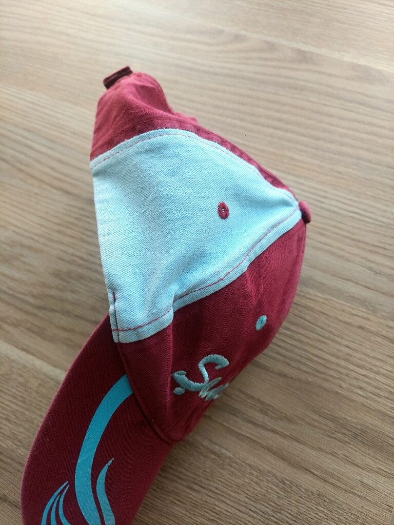 Bordo-Mavi yazı desenli taraftar şapka - 2