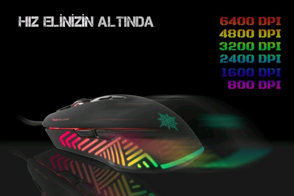 Inca EMPOUSA RGB 6400 DPI Oyuncu Mouse Gaming - 3
