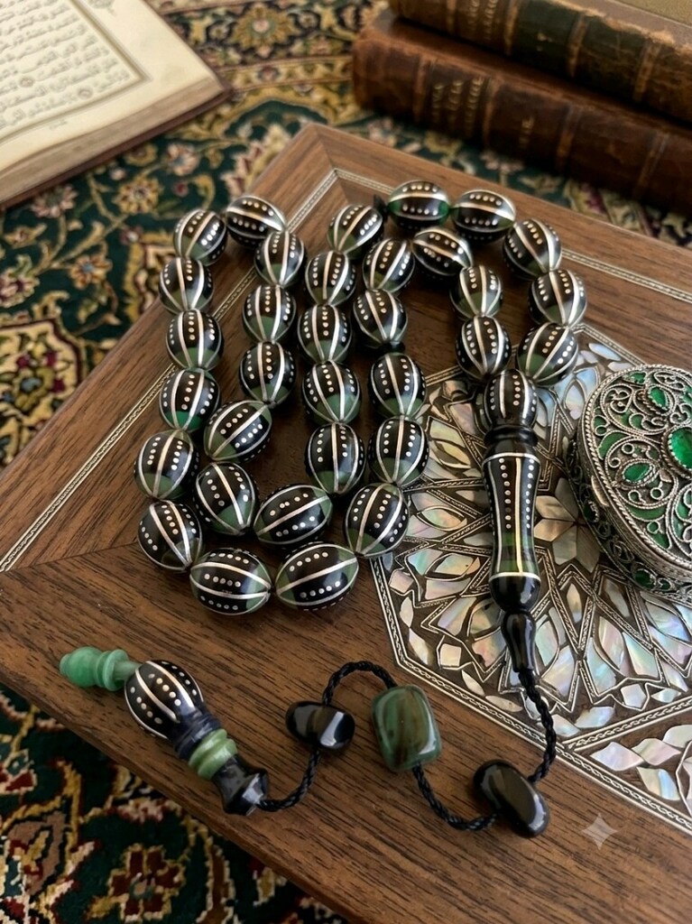 Gümüş Çakım Mineli Erzurum Oltu Tesbih - 2