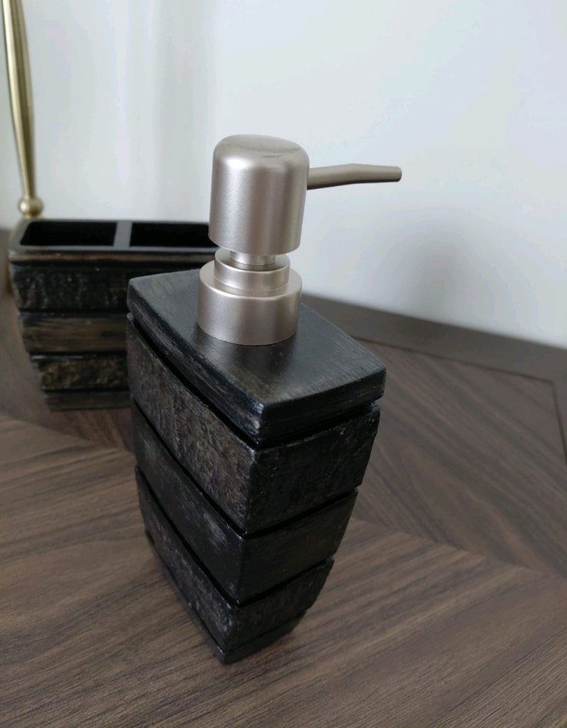 Ahşap Desenli Sabunluk ve Kutu Seti - 3