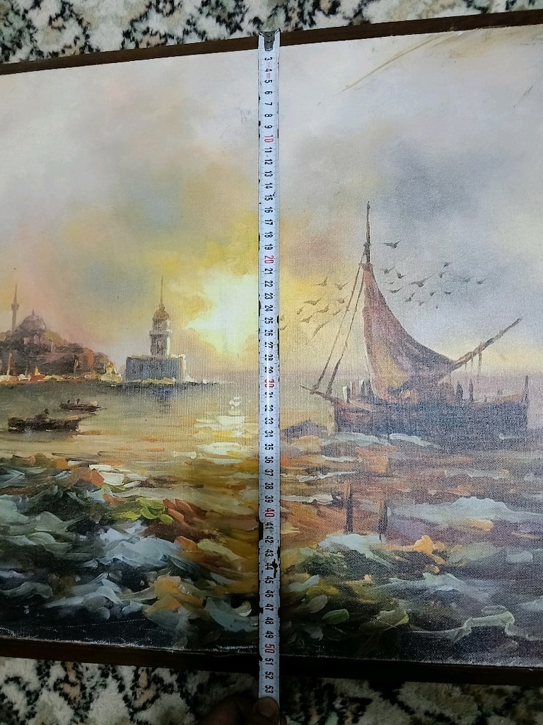 Yağlıboya İstanbul Manzarası Tablo - 4