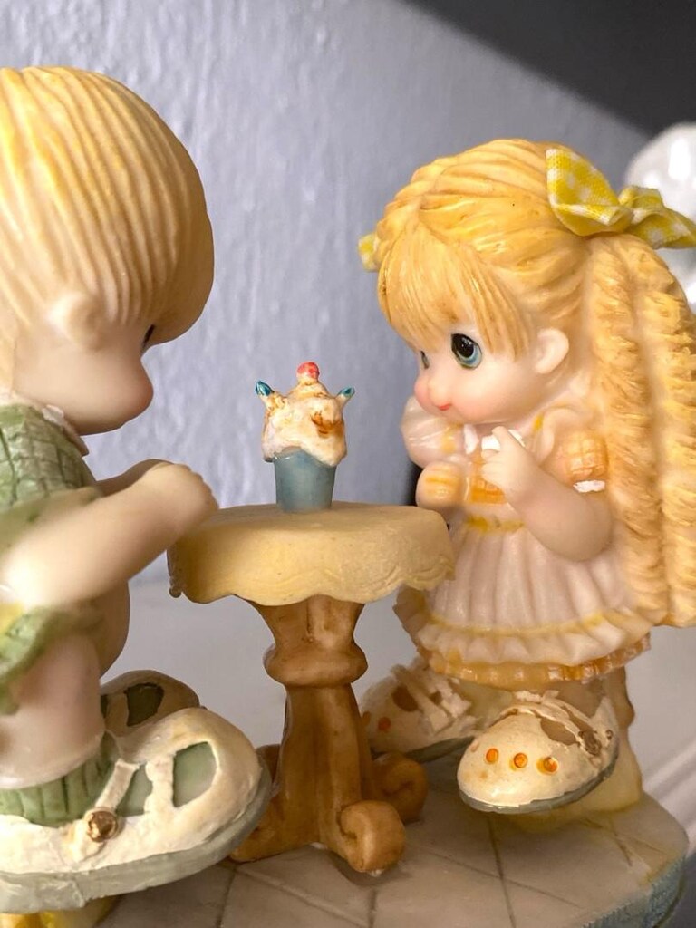 Vintage “Sweet Kids” damgalı Kız - Erkek Çocuk Biblo - 7