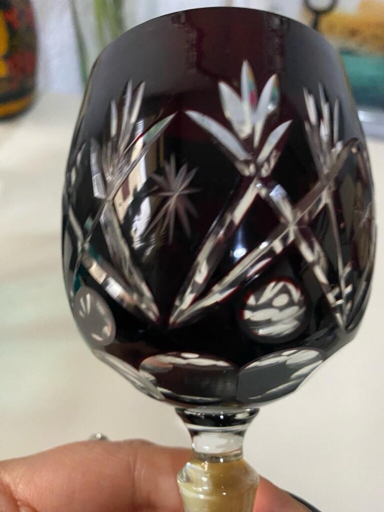 Antika Çekoslovak Bohem Kristal Kadeh - 21