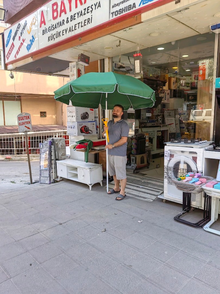 200CM PLAJ ŞEMSİYESİ GÖLGELİK TENTE KAMP KARAVAN PİKNİK MAGAZADAN SİFİ - 6