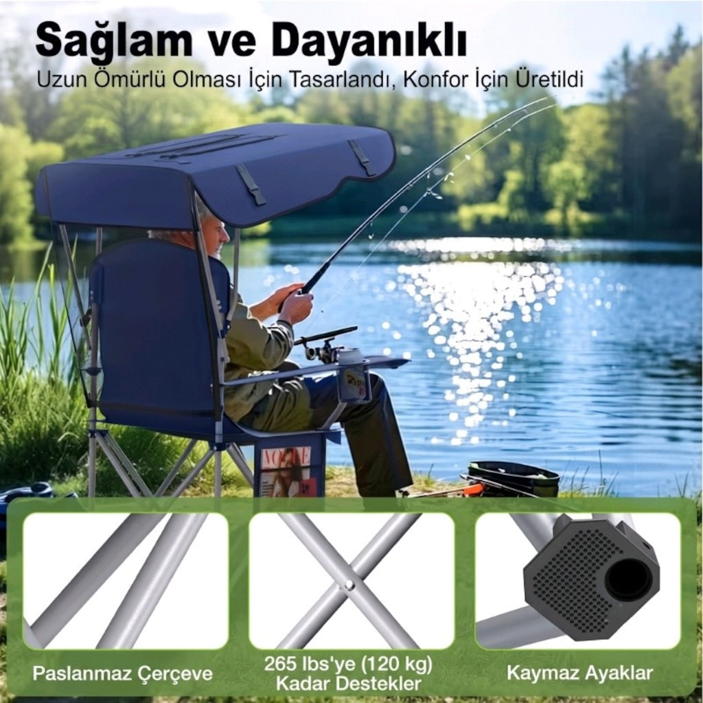 Gölgelikli Kamp Sandalyesi - 5